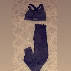 Pink workout set (sports bra and leggings)